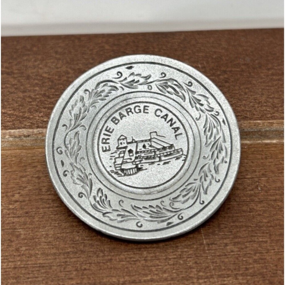 1984‎ Spoontiques Collector Erie Barge Canal Miniature Pewter Plate